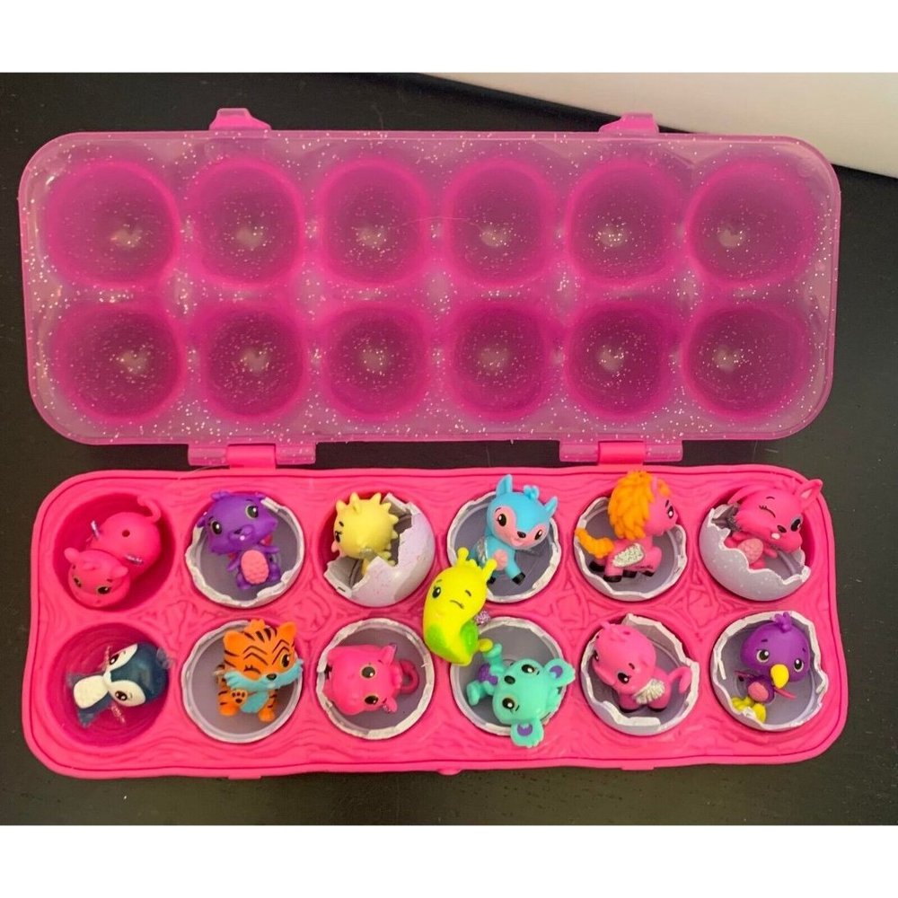 Hatchimals CollEGGtibles, 13 Figures in Pink Carton Assorted Figure Lot